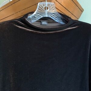 Only Hearts NYC Chestnut Brown Velvet Funnel Neck Top – Size S